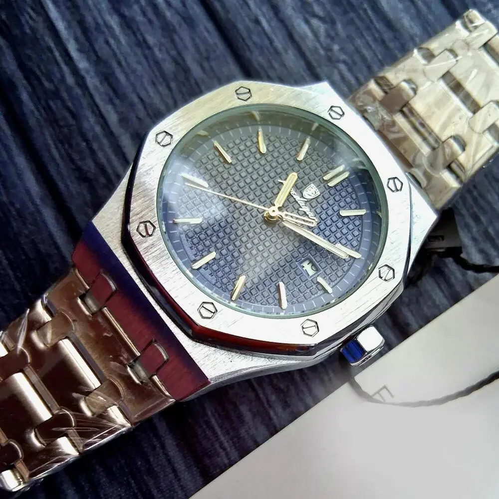 Mens Poedagar Off Shore Blue‎ Guilloché Dial Mens Dress Watch